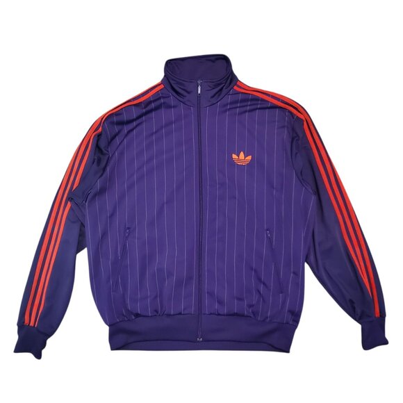 RARE Adidas Classic Firebird Purple Orange Zip Track Suit Athletic Jacket - 3XL - Picture 3 of 9